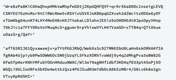 Image of multiple key strings.